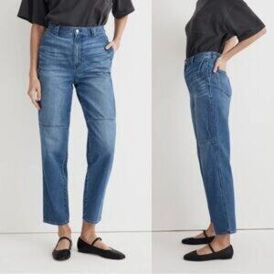 LIKE NEW! Madewell High-Rise Tapered Jeans in Ventnor Wash Pleat Edition Size 32